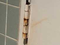 Rusty door hinges
