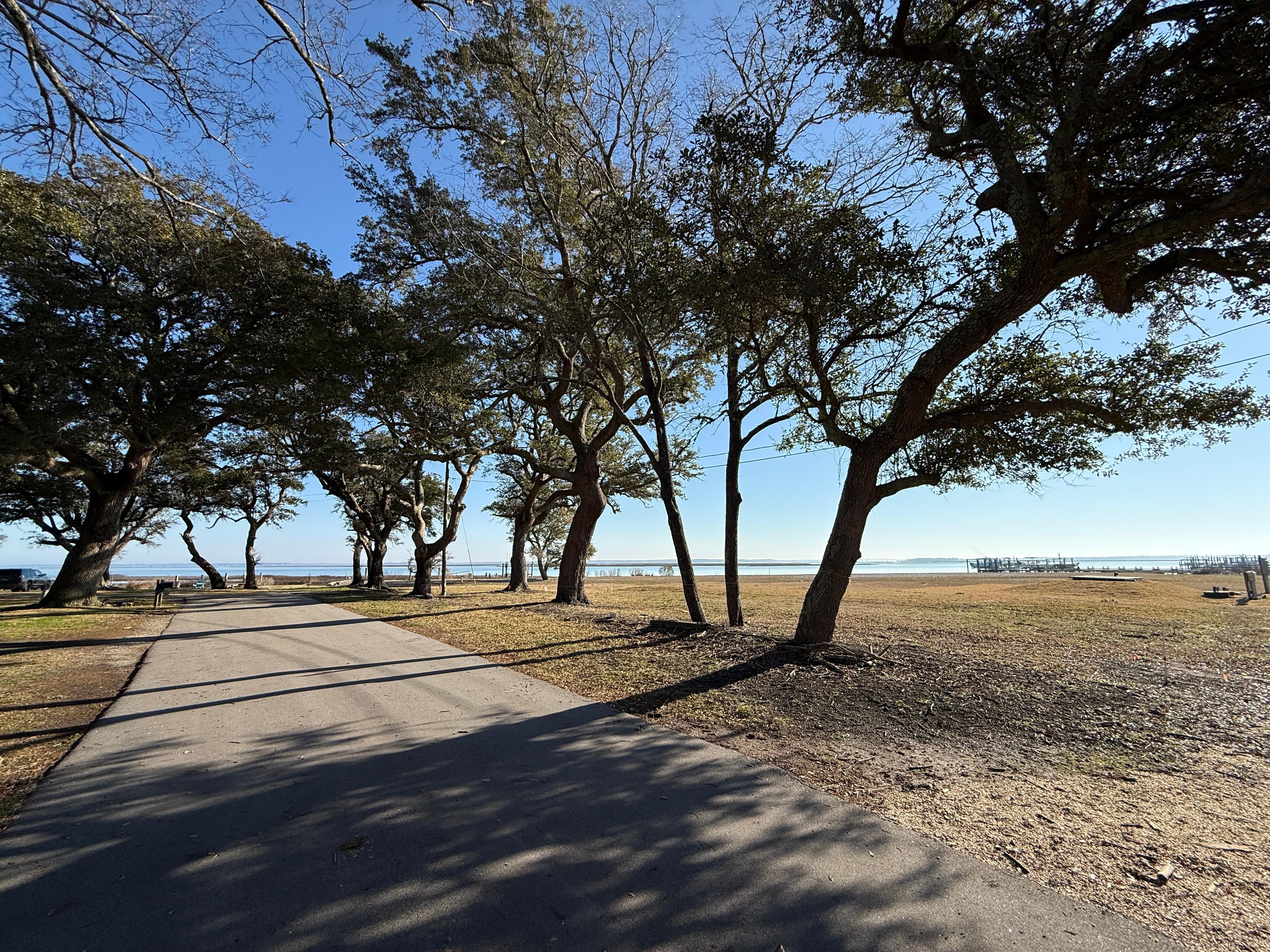 Nice shade trees around the property and the and close to the water