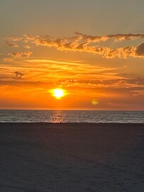Sunset from patio chair area