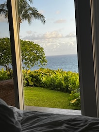 view from the master bedroom bed