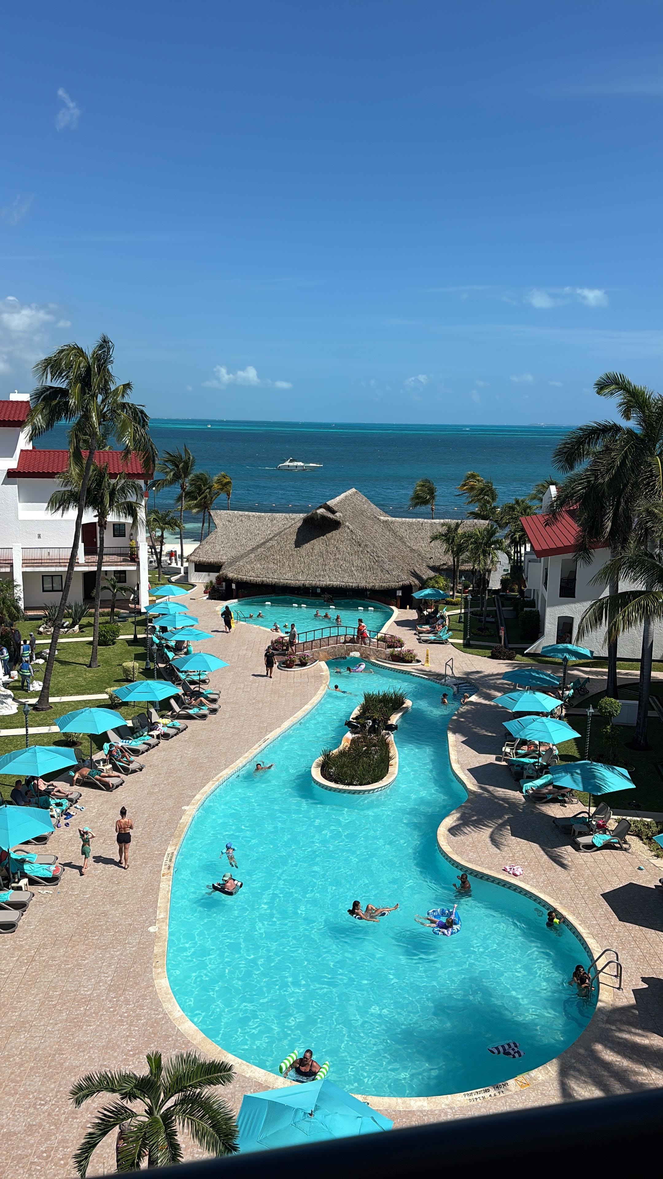 We had the best view!  Pool and ocean view.  You can ask ahead of time for pool view, upper floor etc, and they try to make it happen for you but cannot guarantee.  We got lucky!