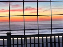 Living room sunset