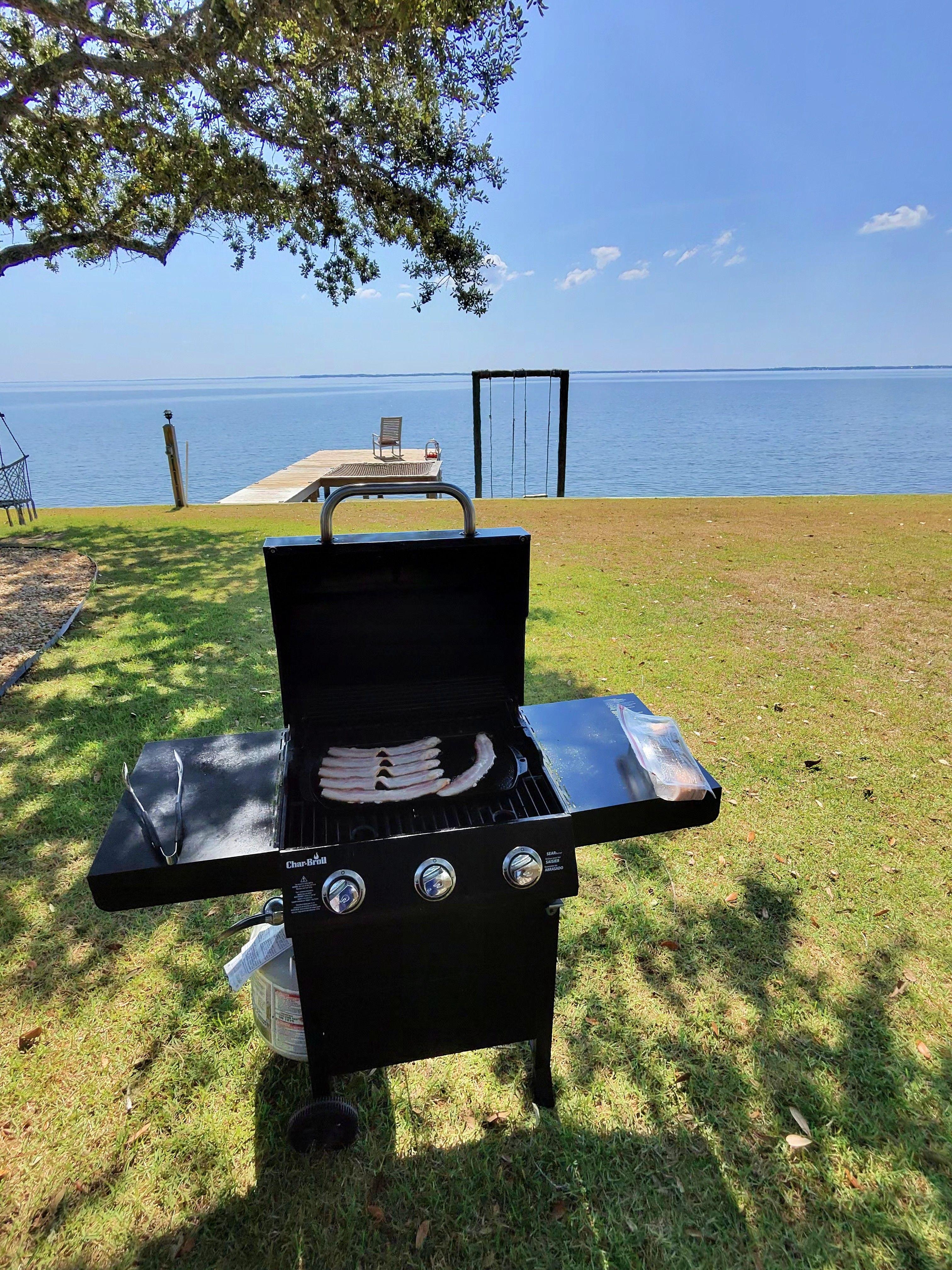 Perfect spot to grill some breakfast bacon