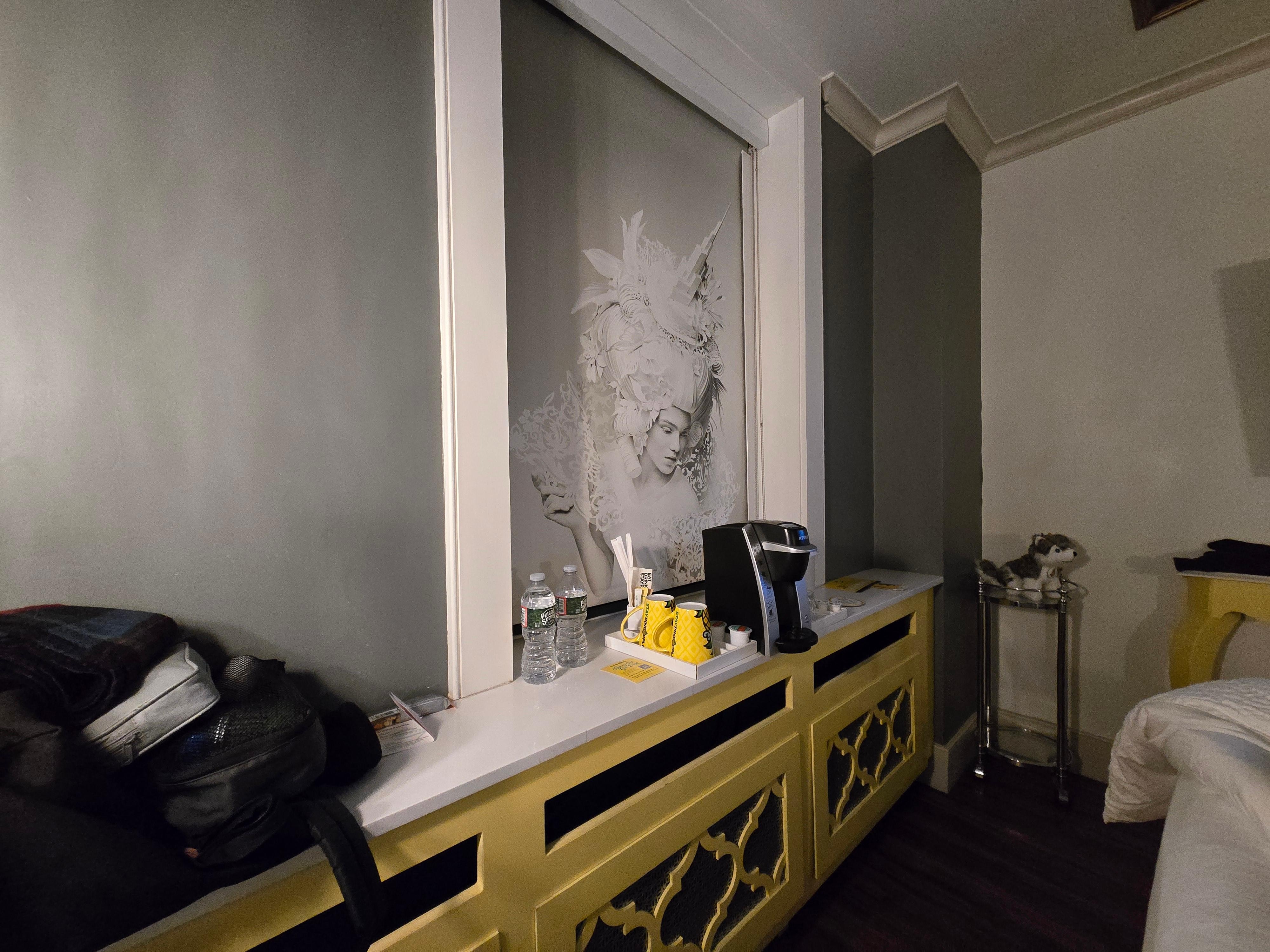 All rooms have Keurig coffee makers.