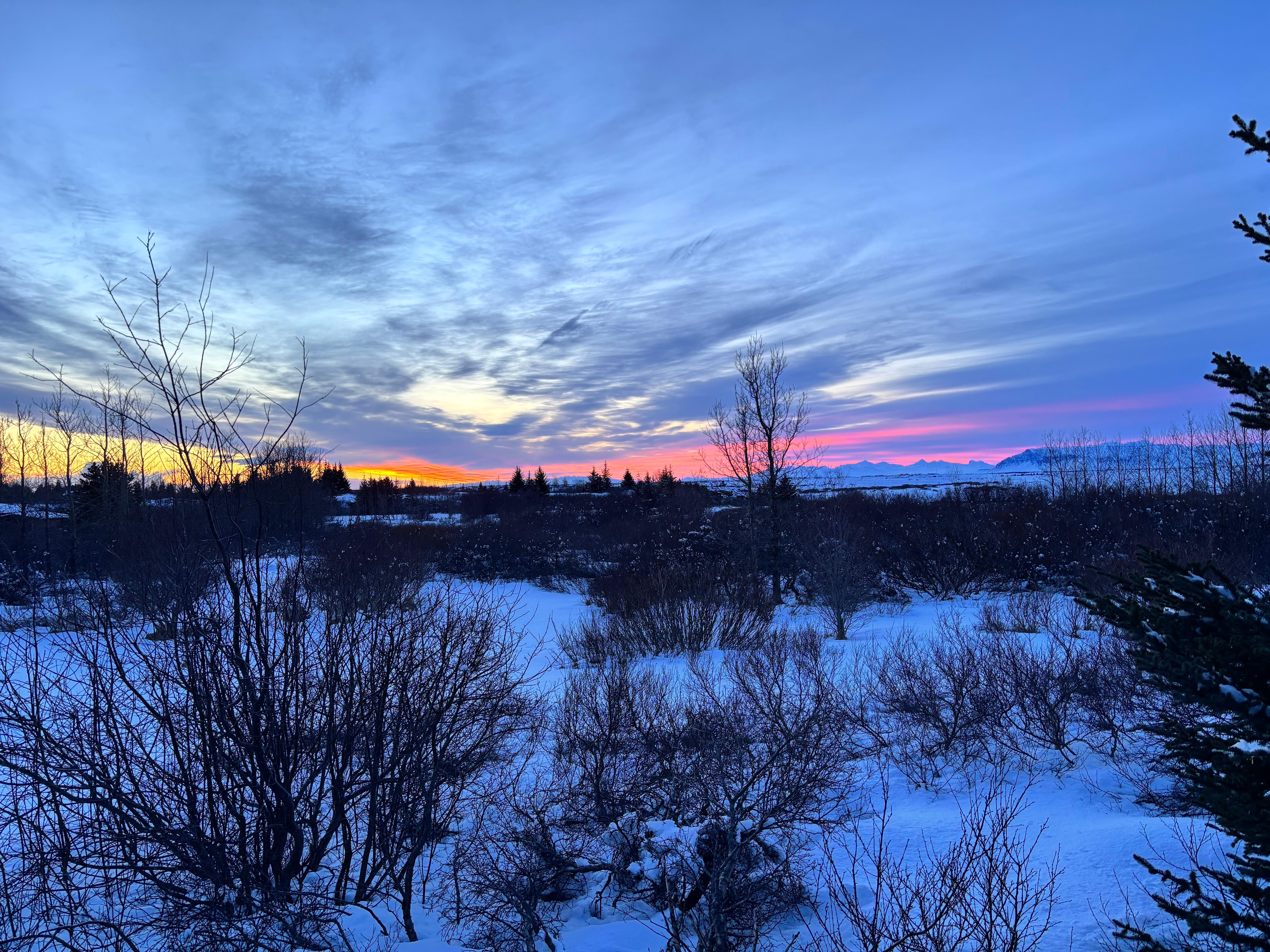 Sunset view from front porch