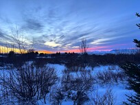 Sunset view from front porch