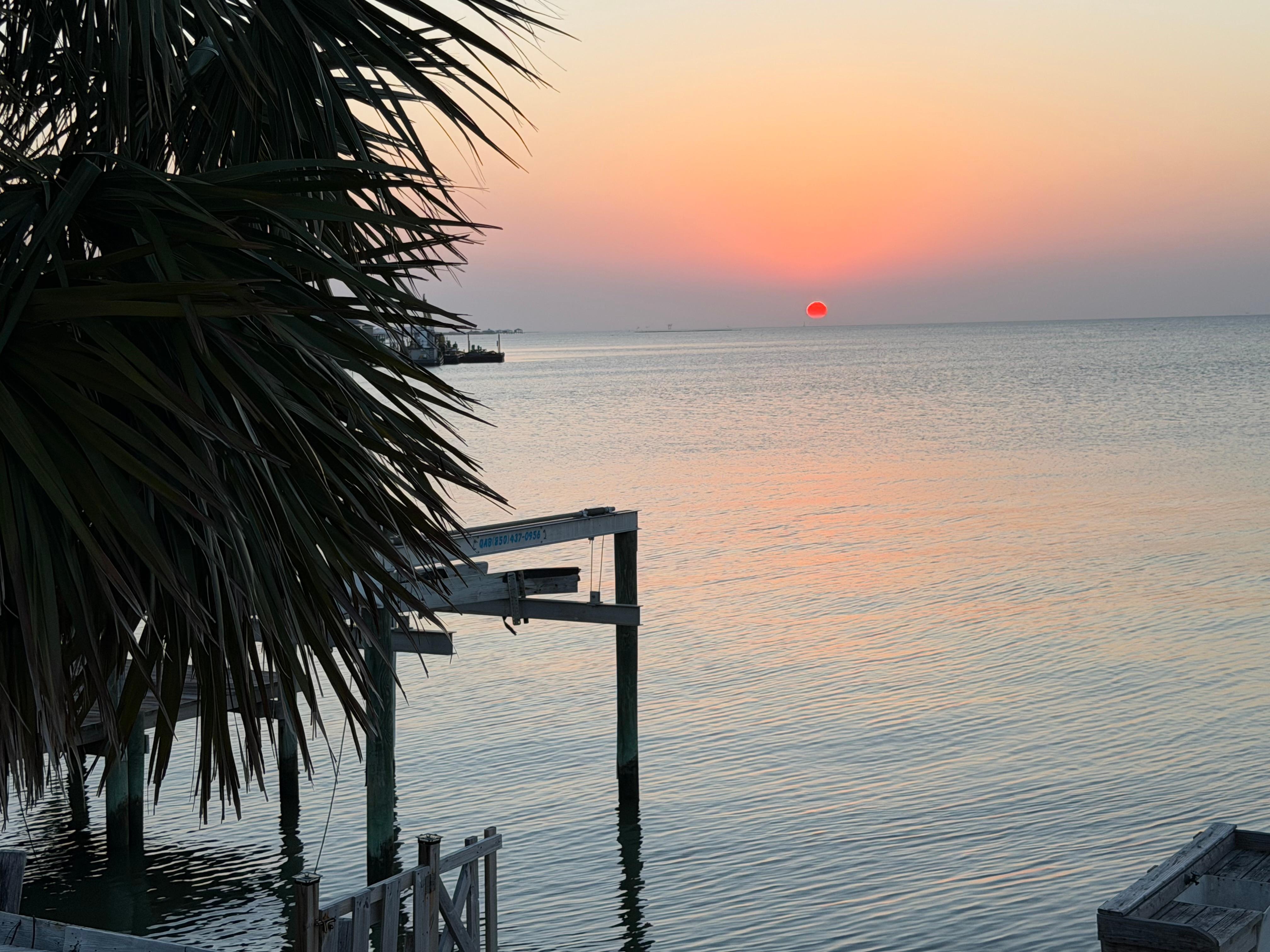 View from private dock