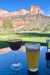 Our view from outdoor terrace at onsite restaurant.