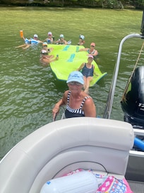 Rented boat from Hot Springs marina which was about 20 minutes by water.