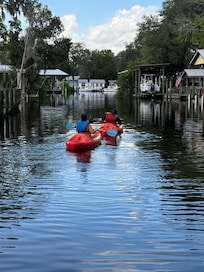 Kayaks with easy access to water