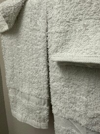 Crunchy crusty stiff scratchy hotel towels