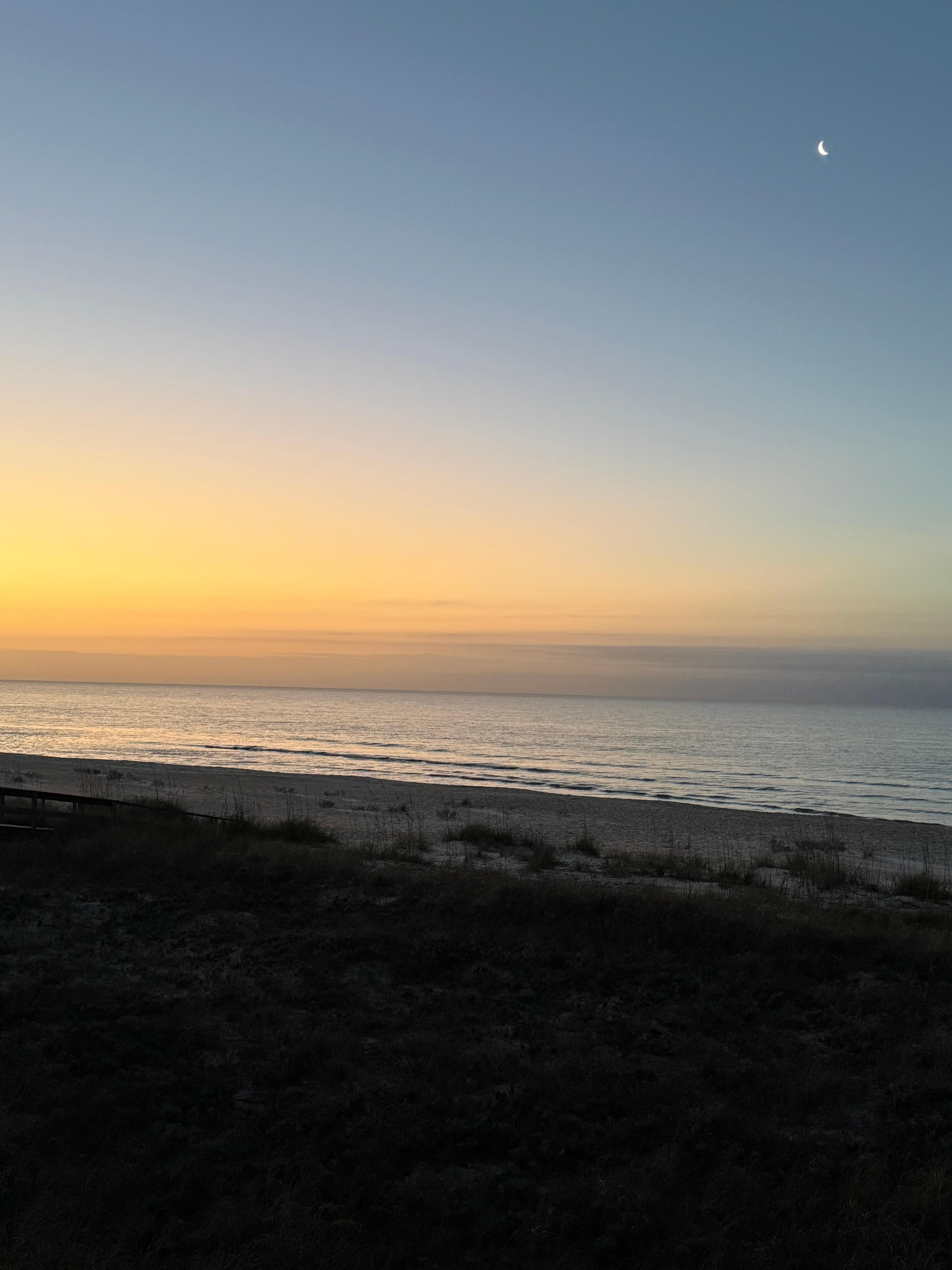 sunrise from the deck