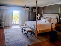 Big room with cute decor.