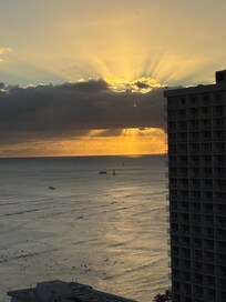 Sunset thru the kitchen window