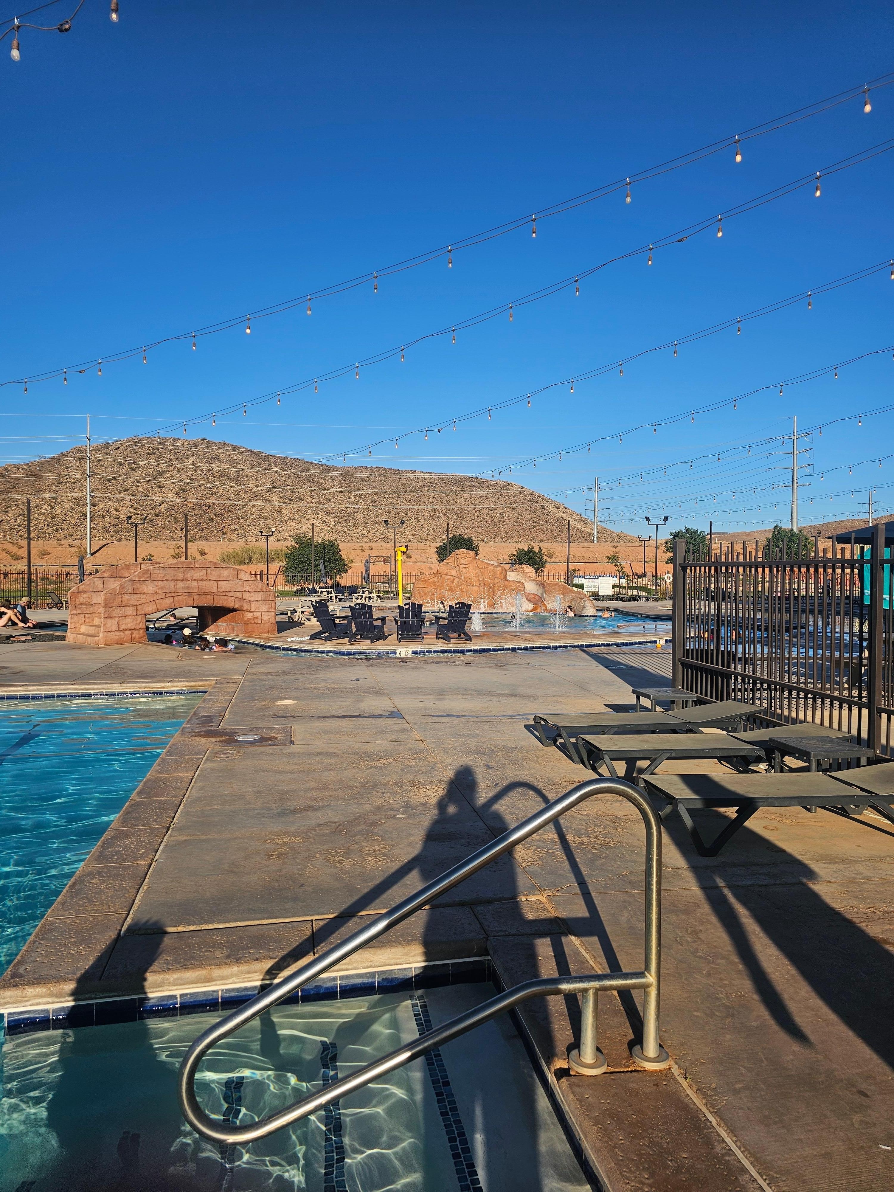 Pool area at property 