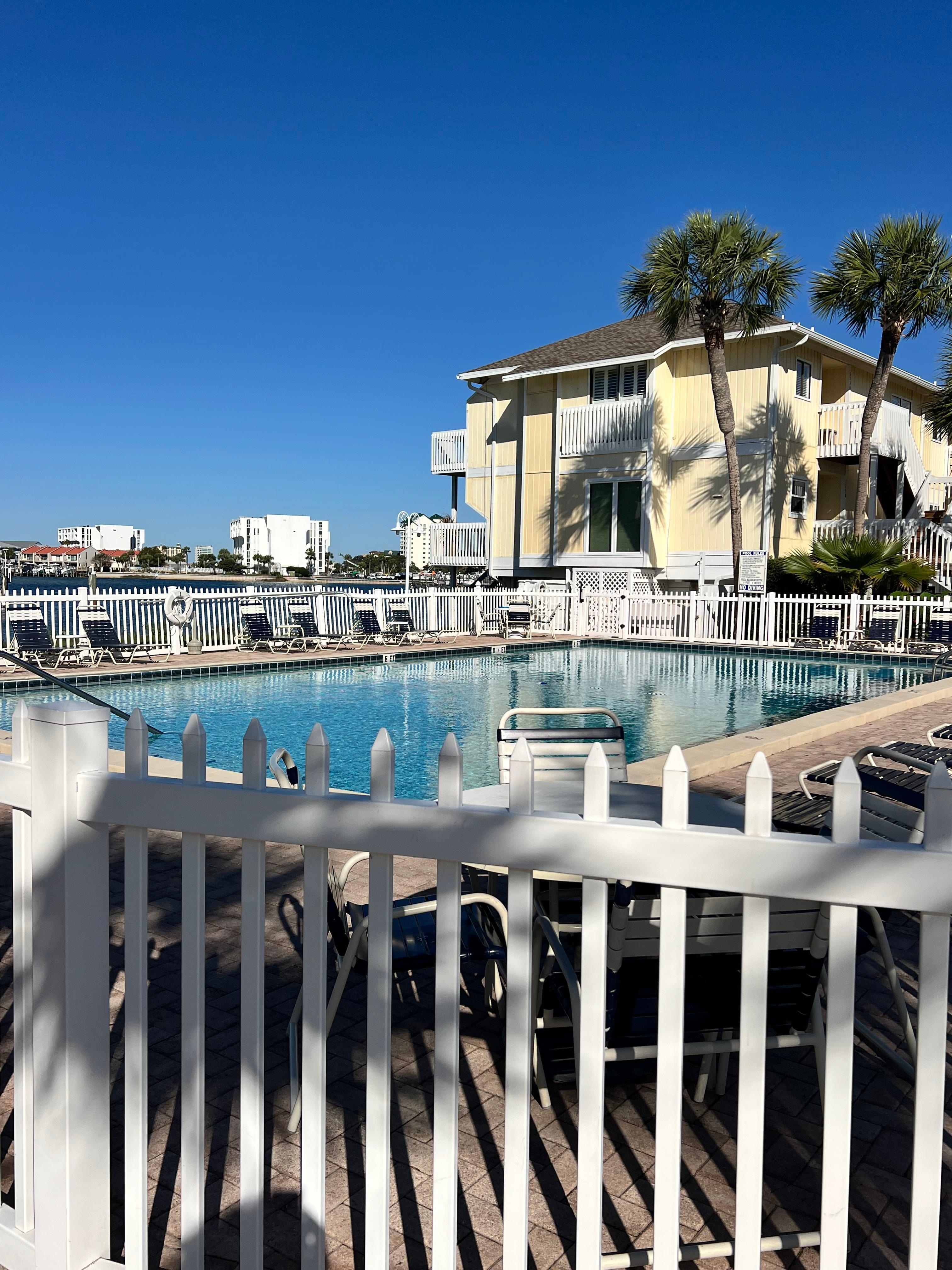 One of many pools in the community 