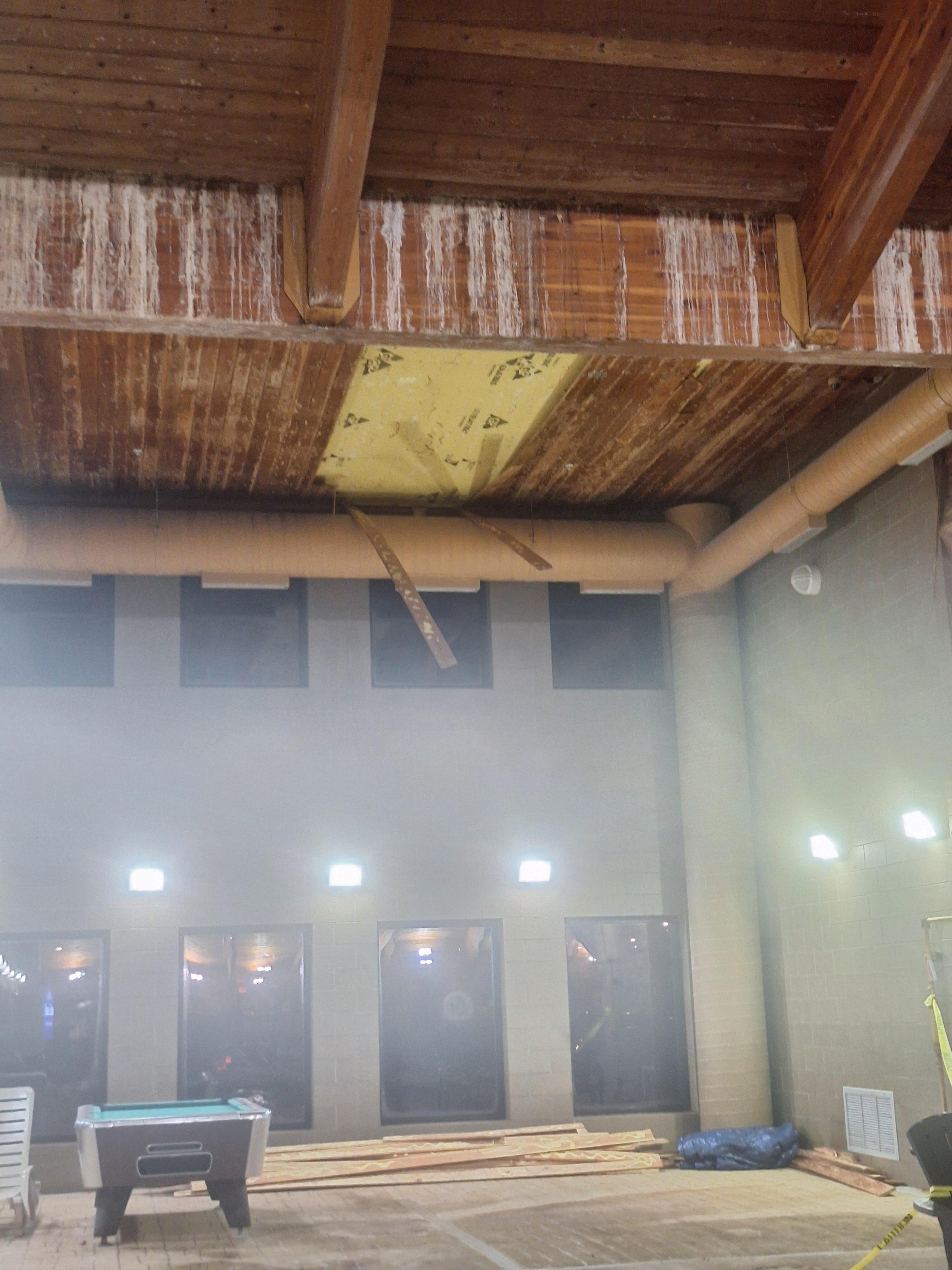 Ceiling falling down