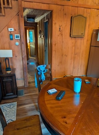 Hallway to bedrooms/bath and back deck