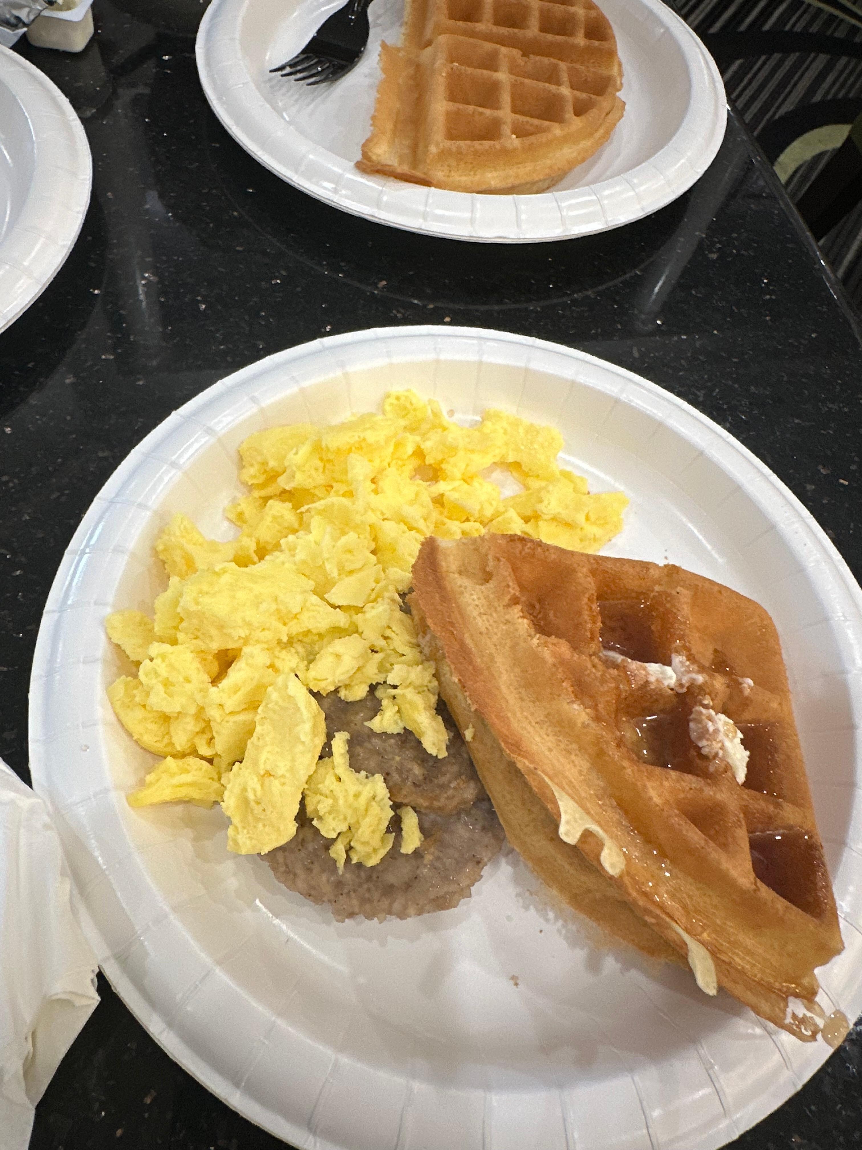 Typical breakfast not bad but same every day.