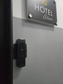 Device to touch so numbers appear to enter after hours code