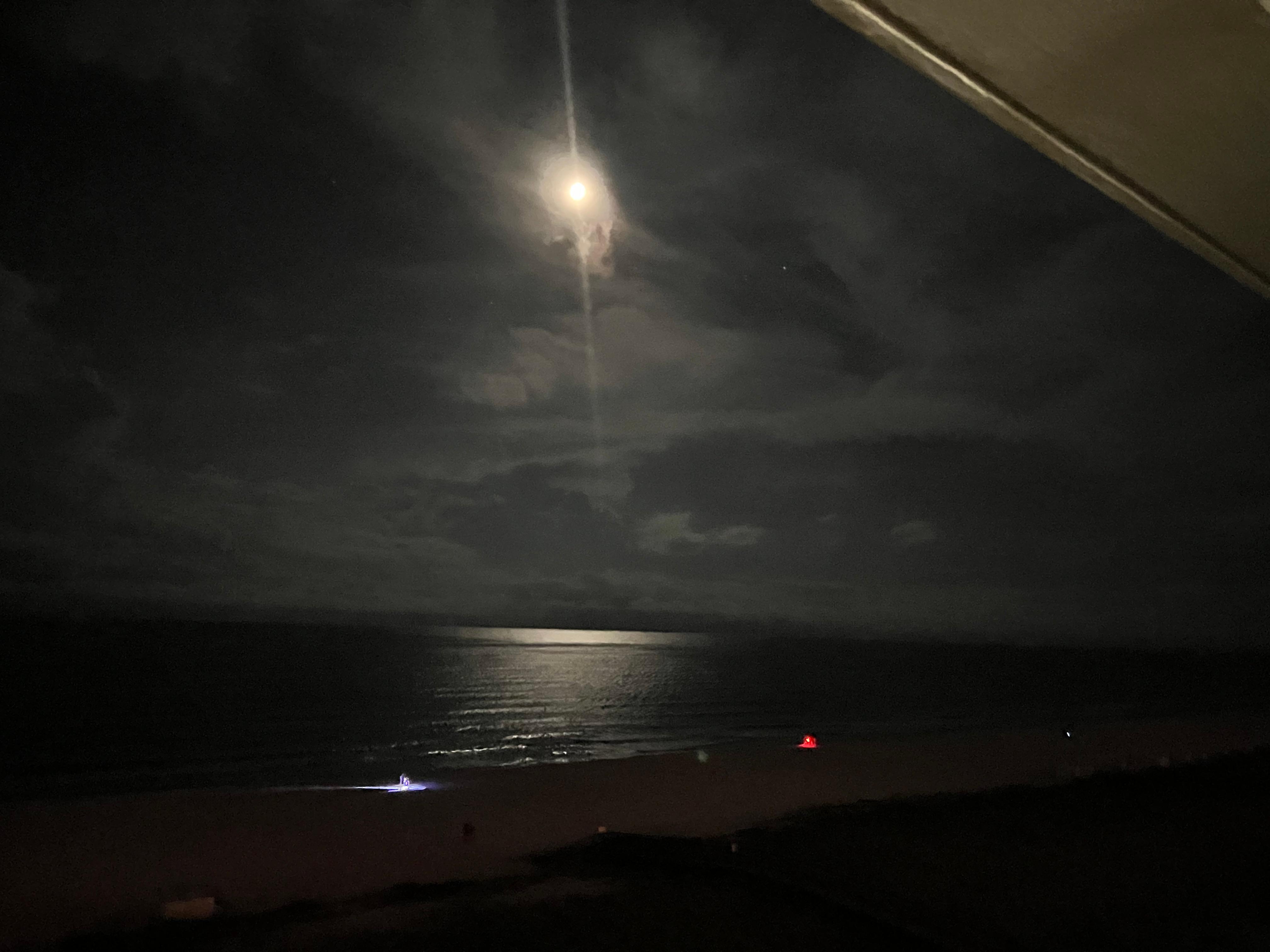 Full moon over the Gulf of Mexico
