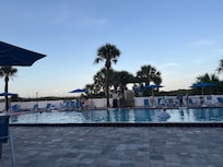 Sunset at the pool