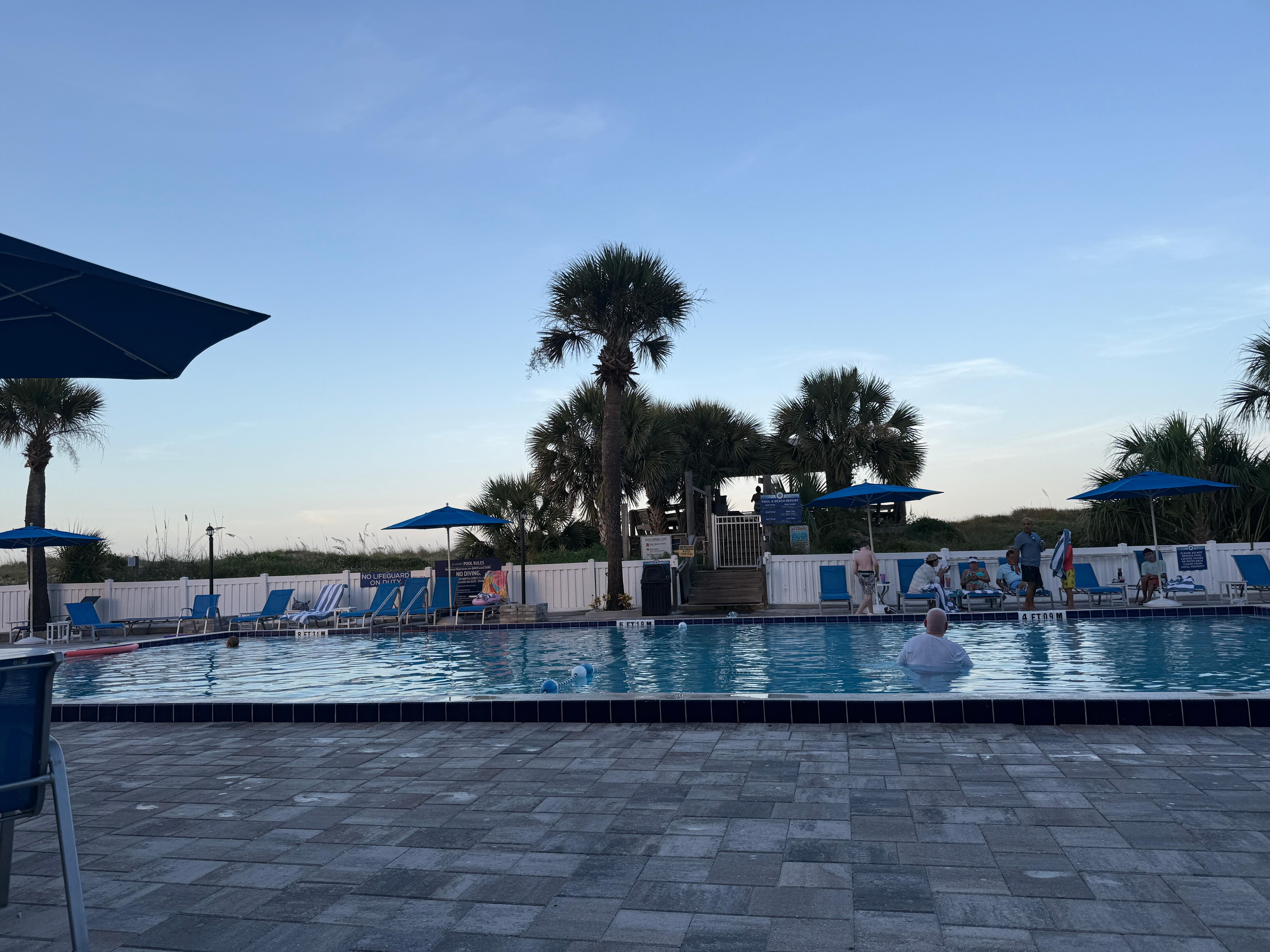 Sunset at the pool