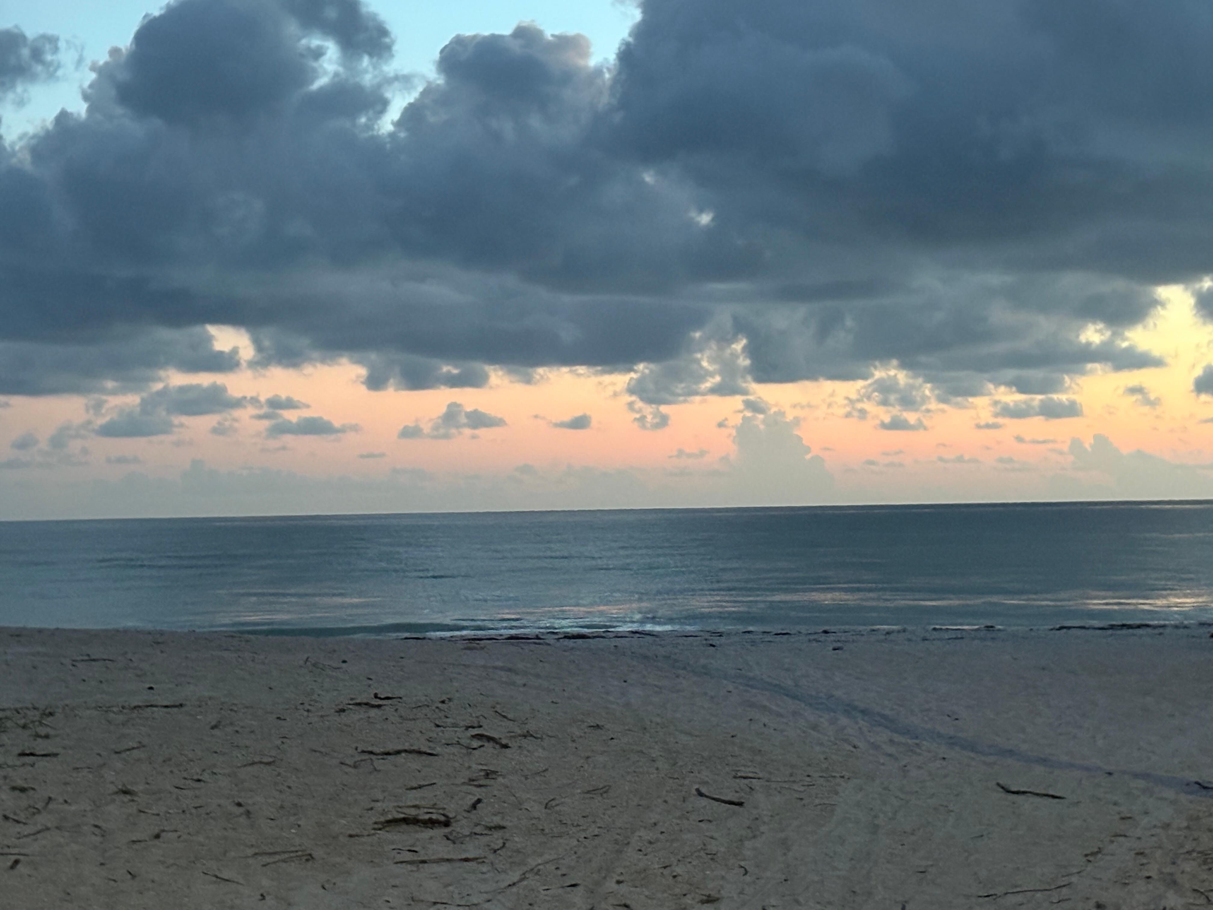 Nightly walk on the beach. 