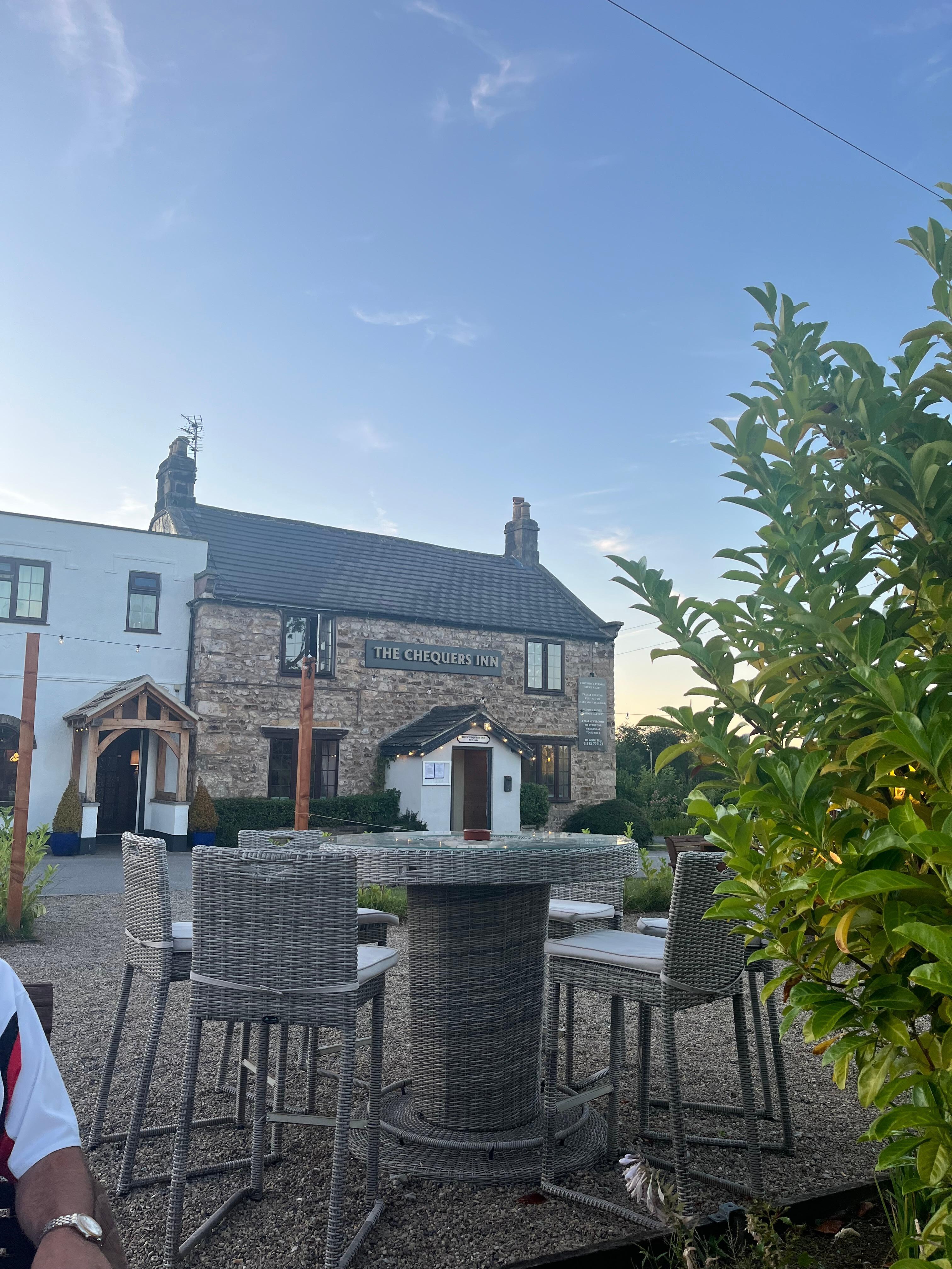 Chequers Inn view from garden