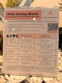 Shuttle times to Disney