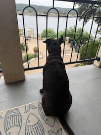 Relaxing patio with a nice breeze.