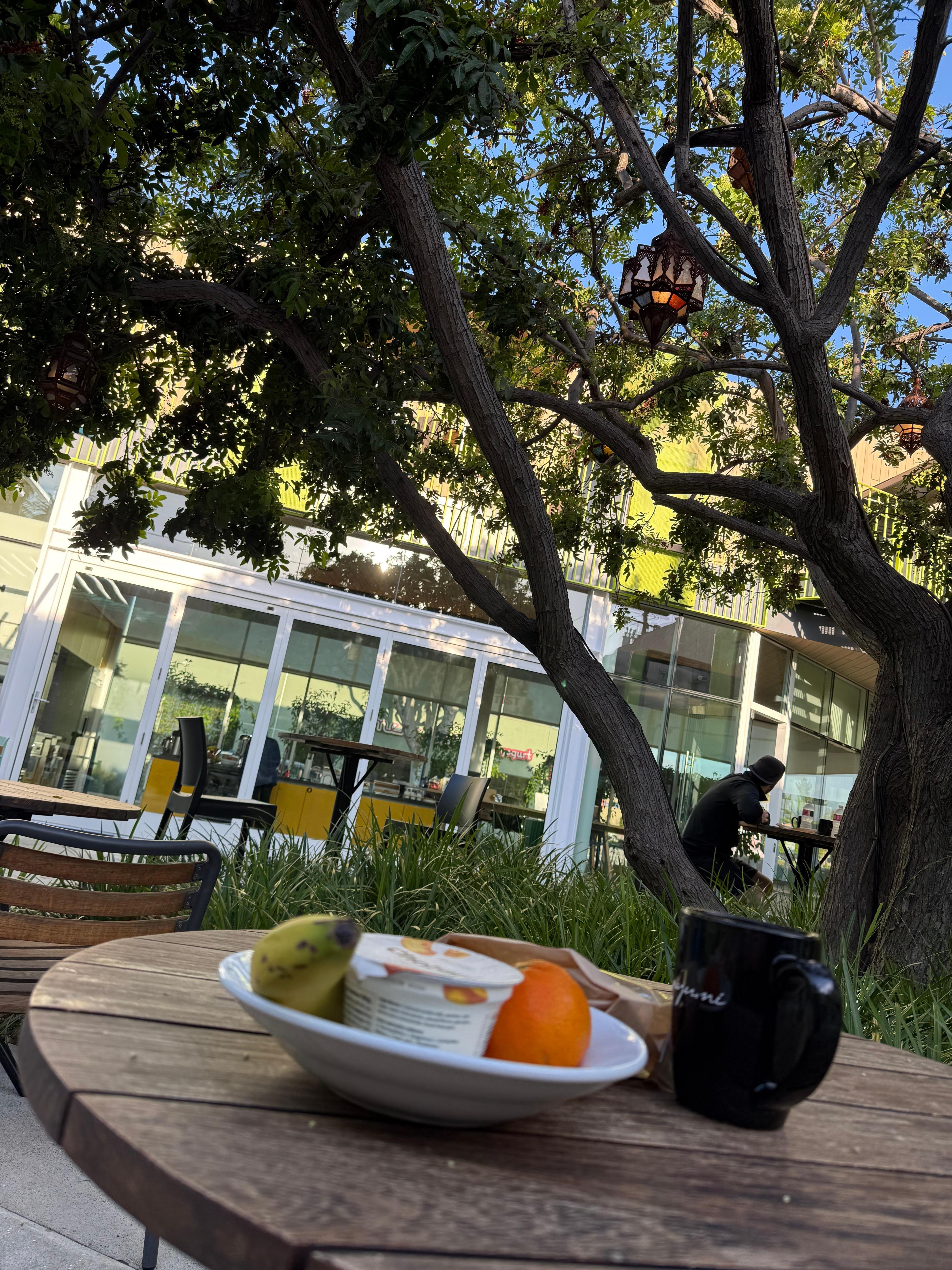 Breakfast in the courtyard
