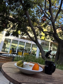 Breakfast in the courtyard