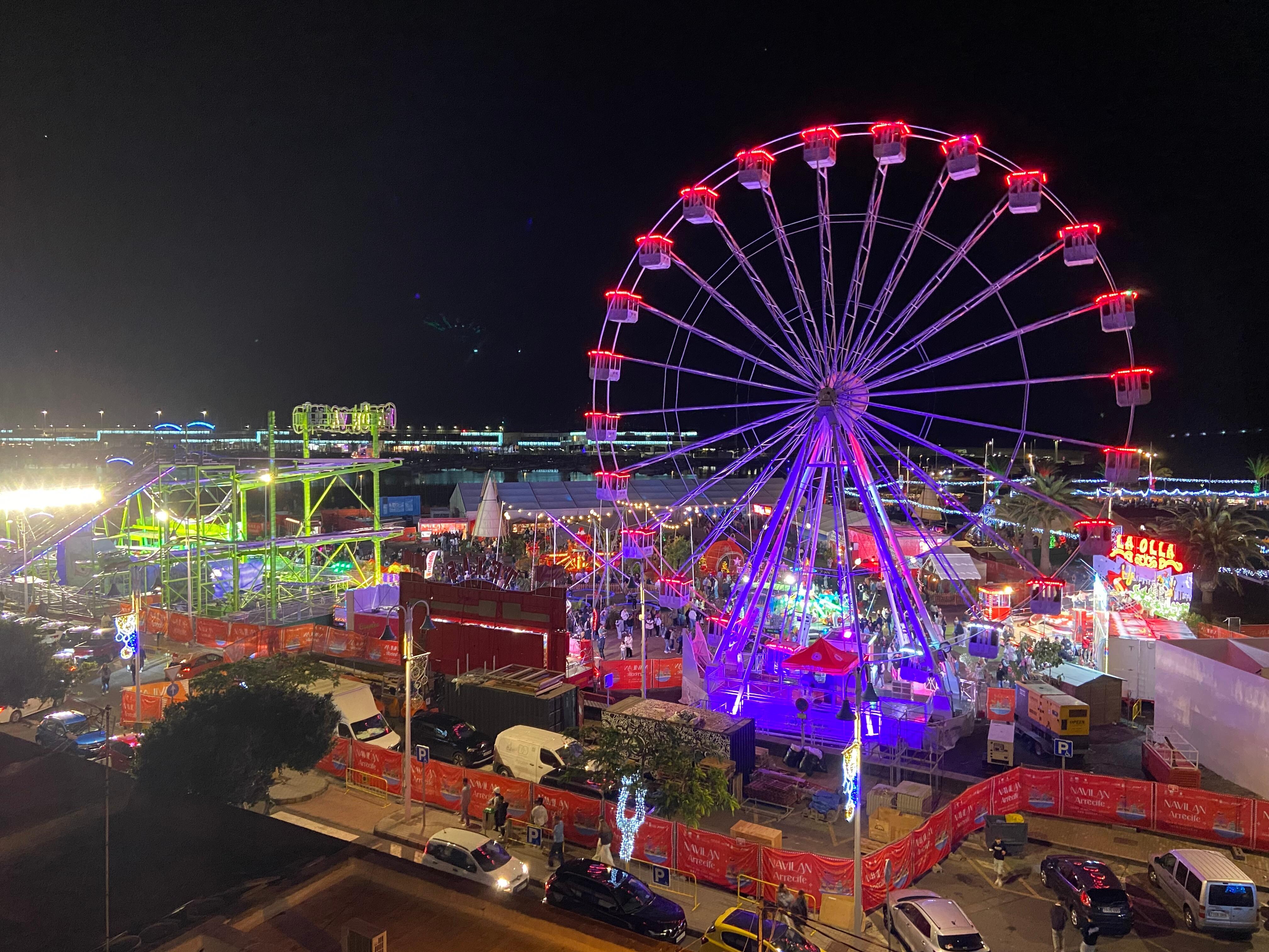 Christmas market and fair, temporary and huts down at 10pm