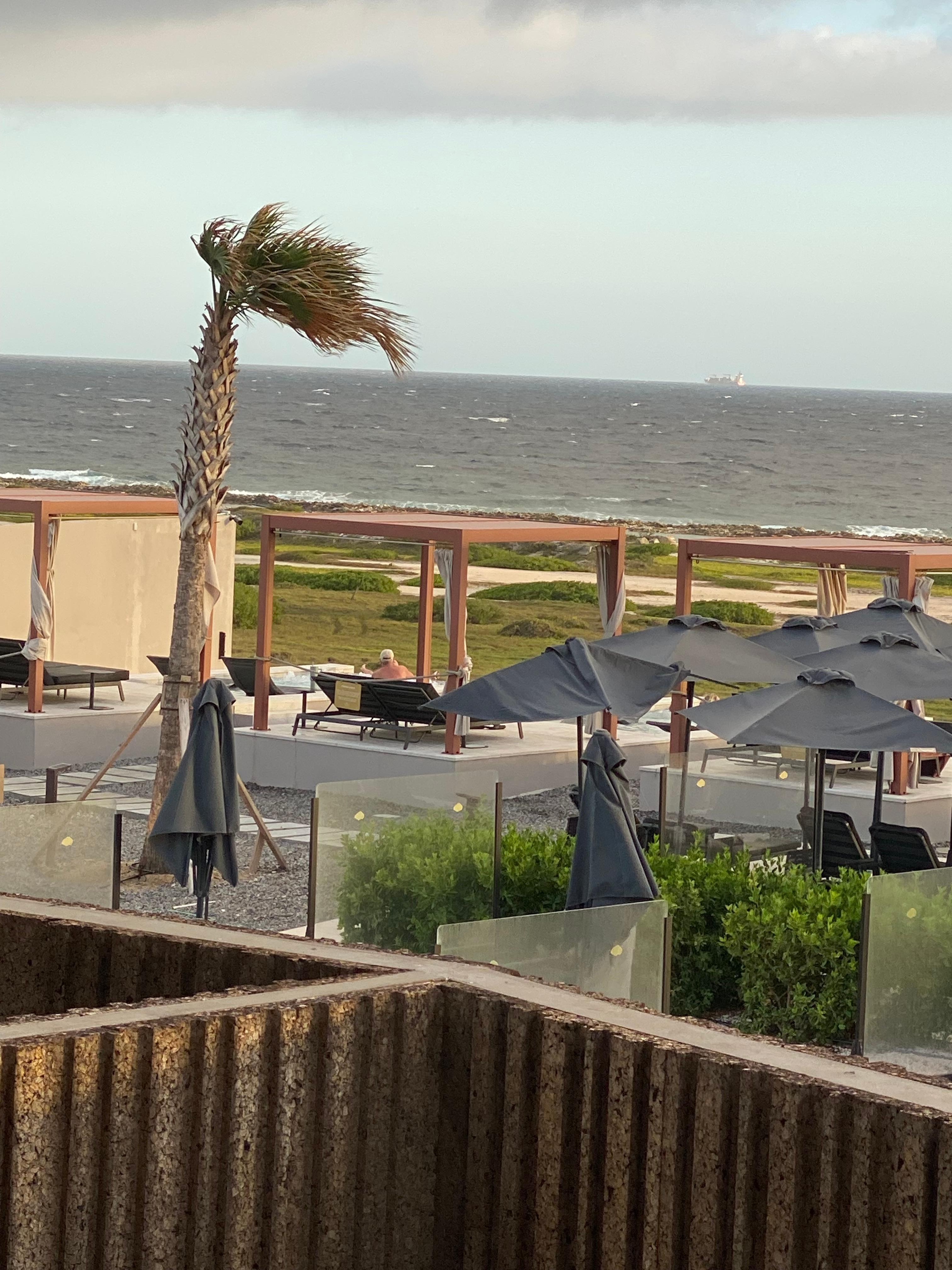 From our balcony. Yes, it is windy