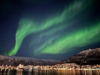 View of aurora from in front of the hotel.
