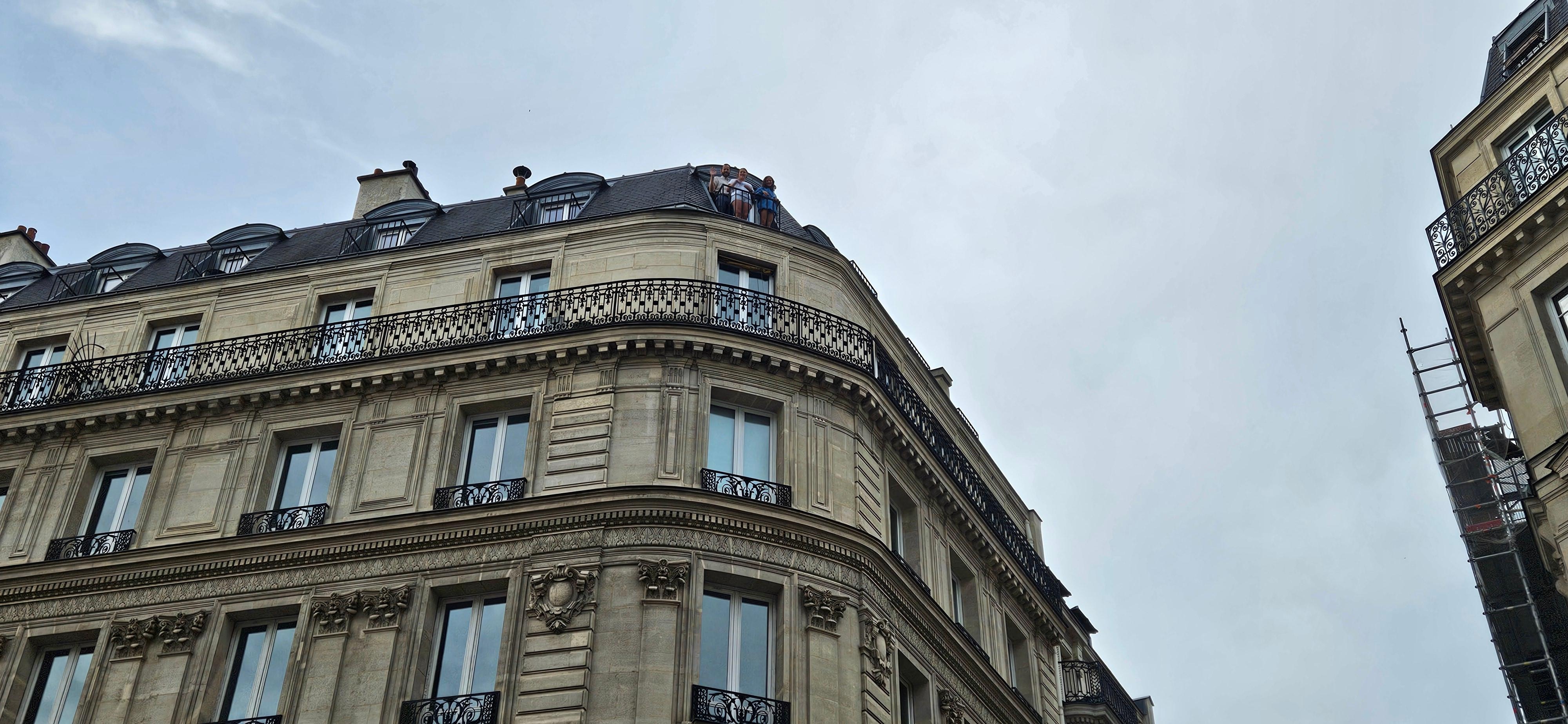 The apartment is in the top floor of this building.