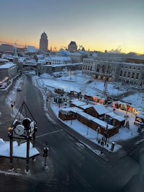 Vista del amanecer desde la recámara.