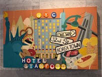 Art inside the hotel.