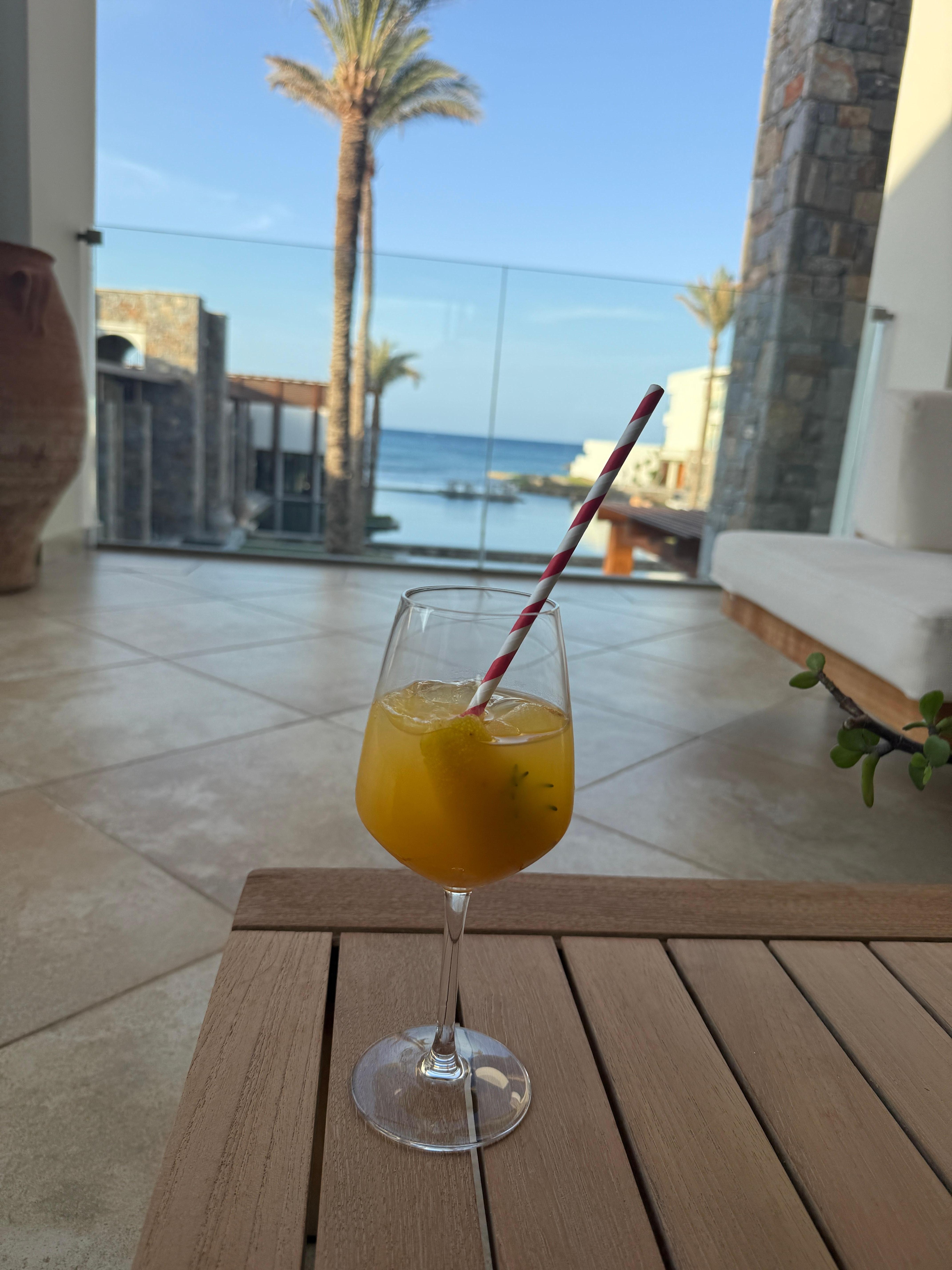 Welcome drink with an amazing view!