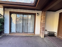 Door that is unsafe and allowed freezing coming into the room.