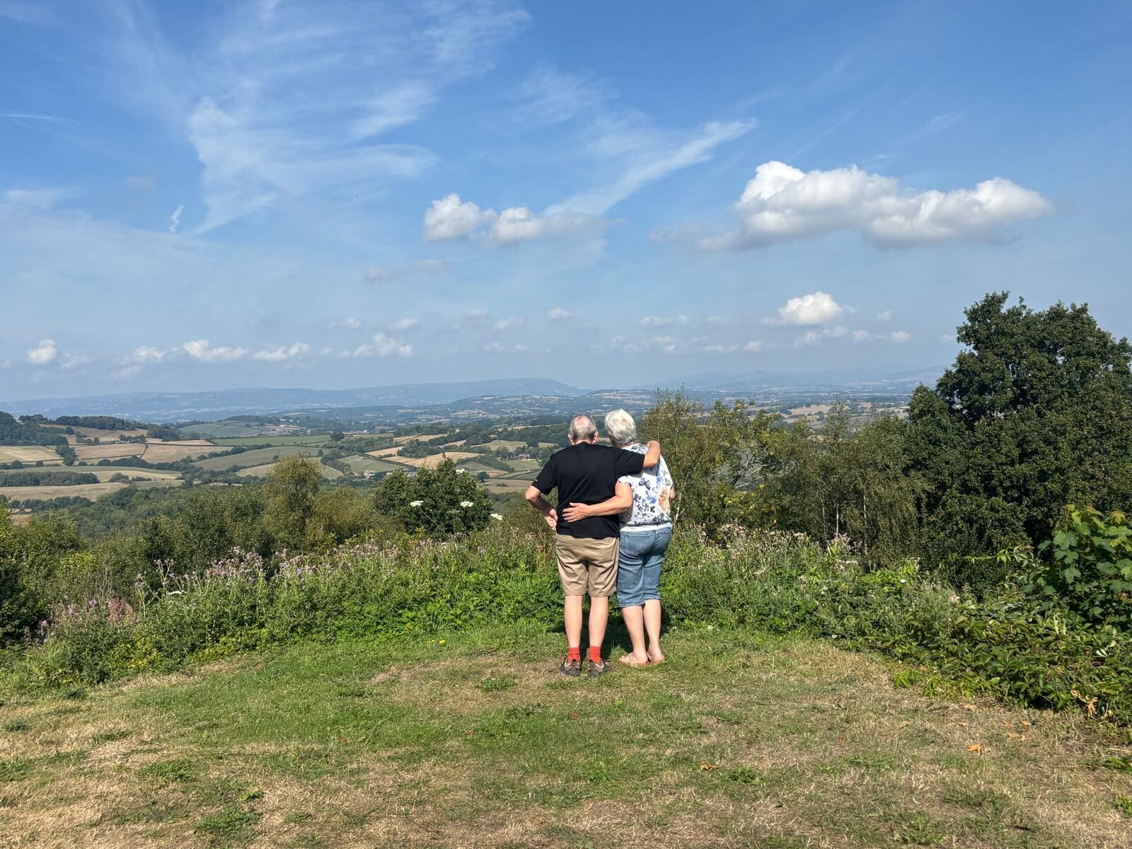 My parents enjoying the amazing view from the garden! 
