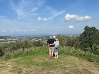 My parents enjoying the amazing view from the garden!