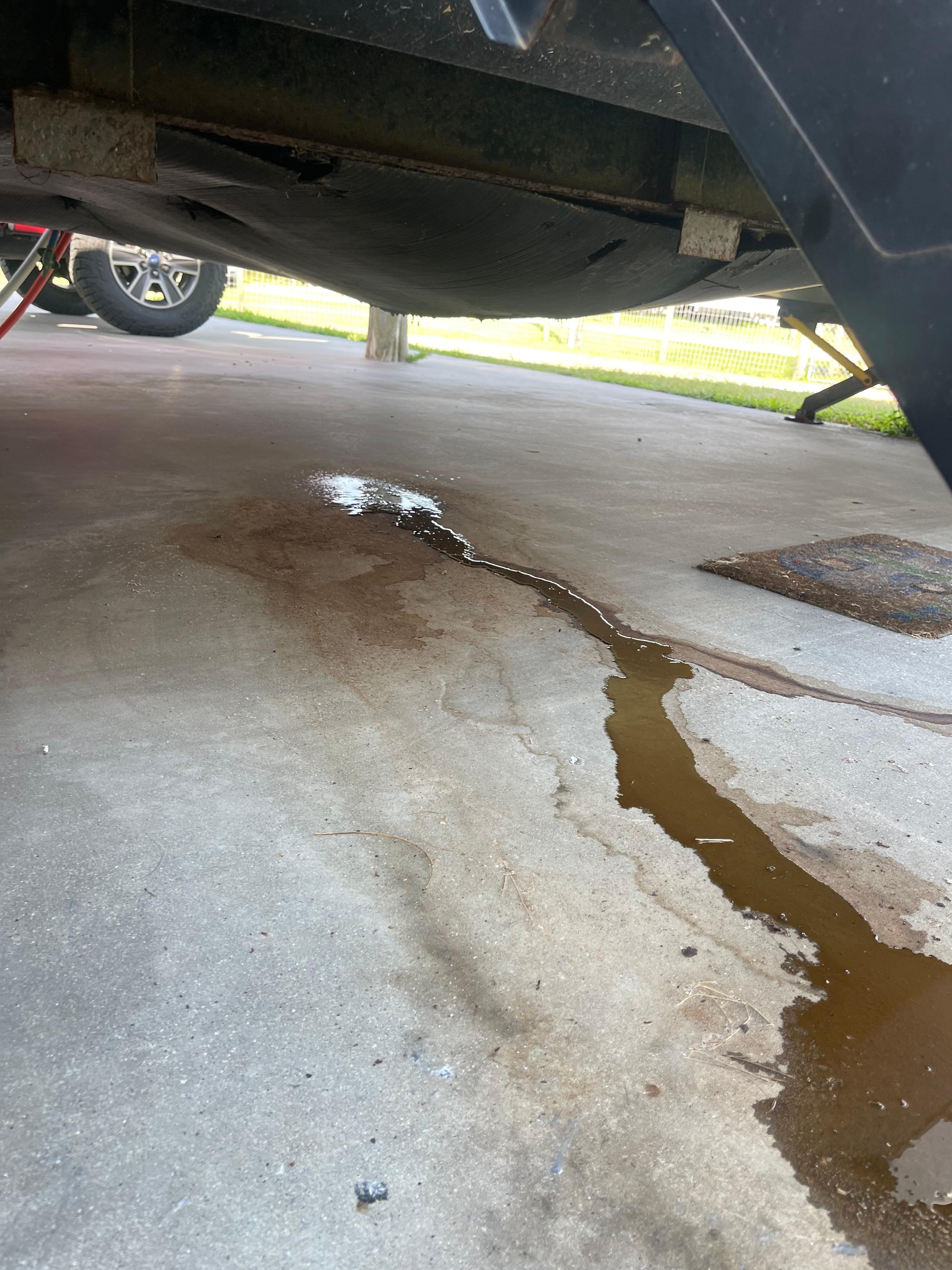 Sewage leaking from directly under the toilet that the owner claimed was “AC condensation” 
