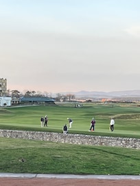 Watching our golfers from our window