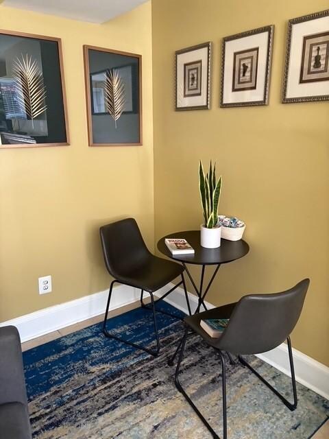 The lovely table for eating at