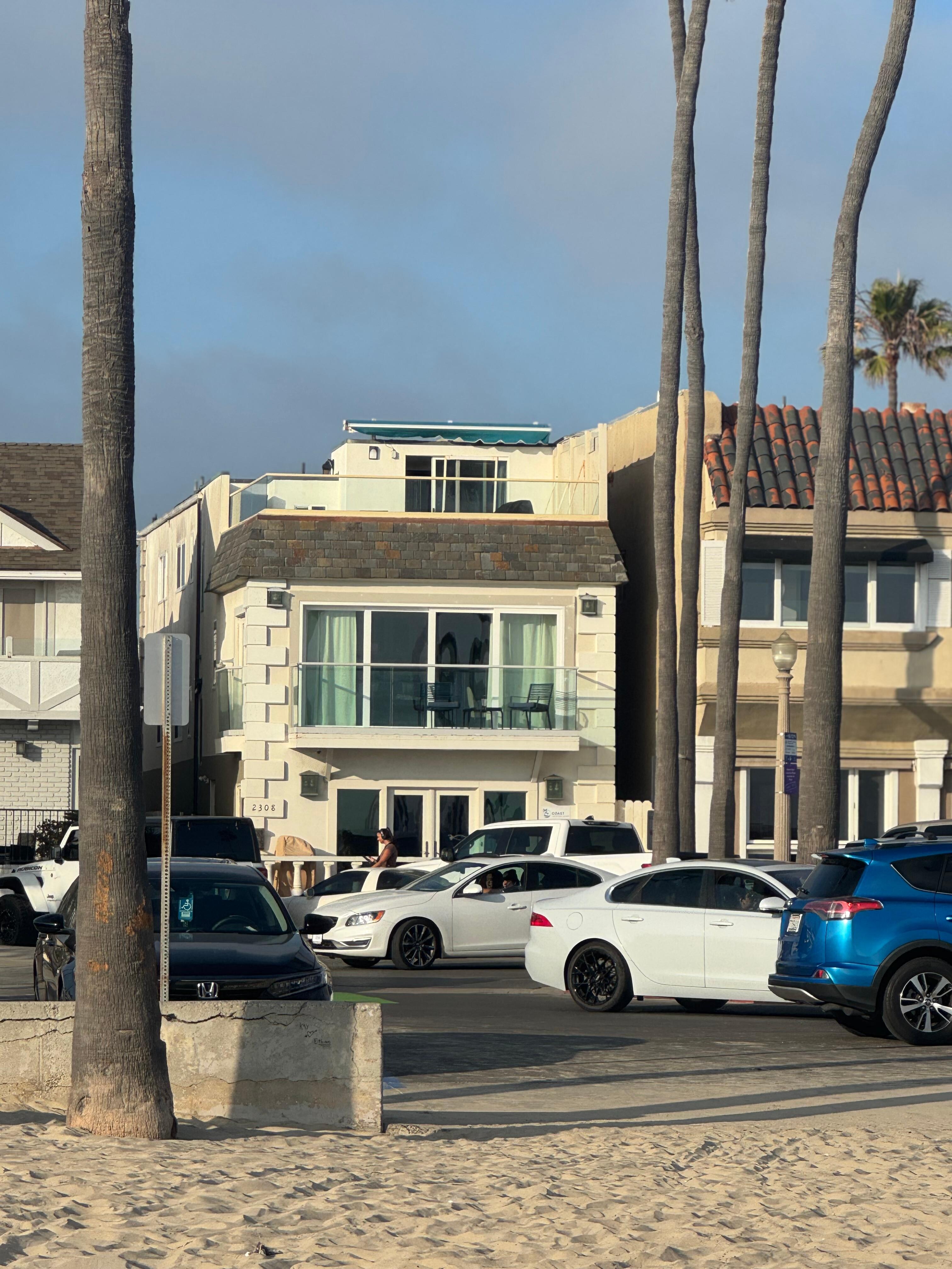 The view from the beach, looking toward the beach house.