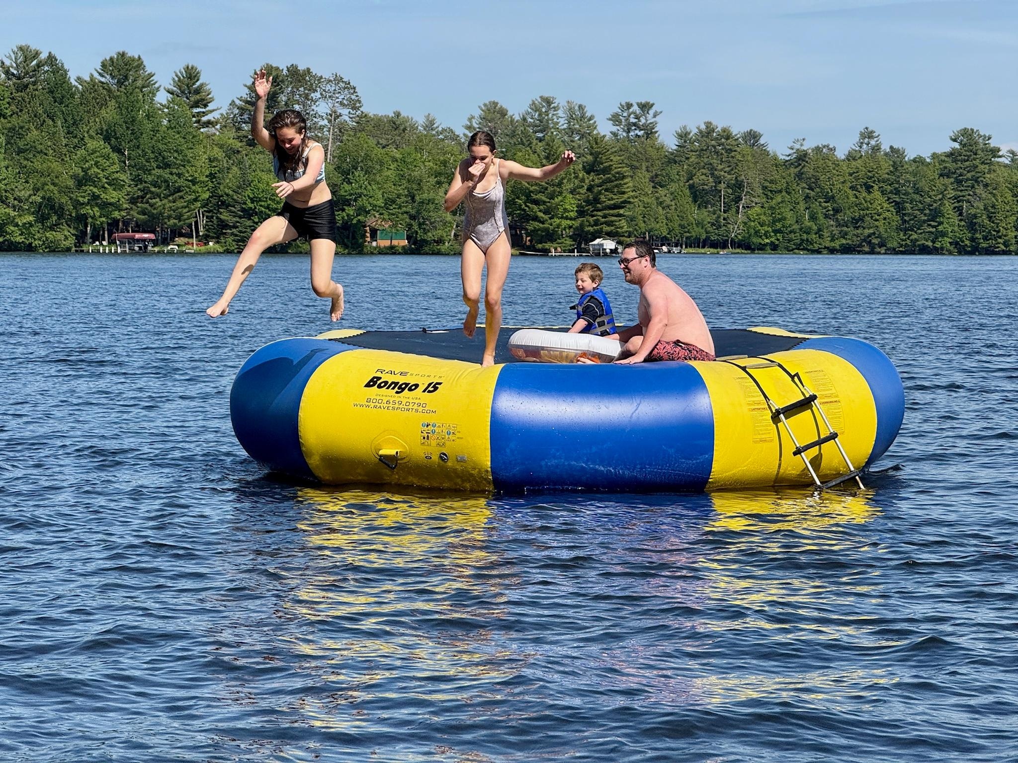 Lots of fun jumping from the raft.