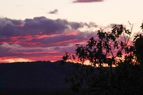 View of the sunset from the deck.