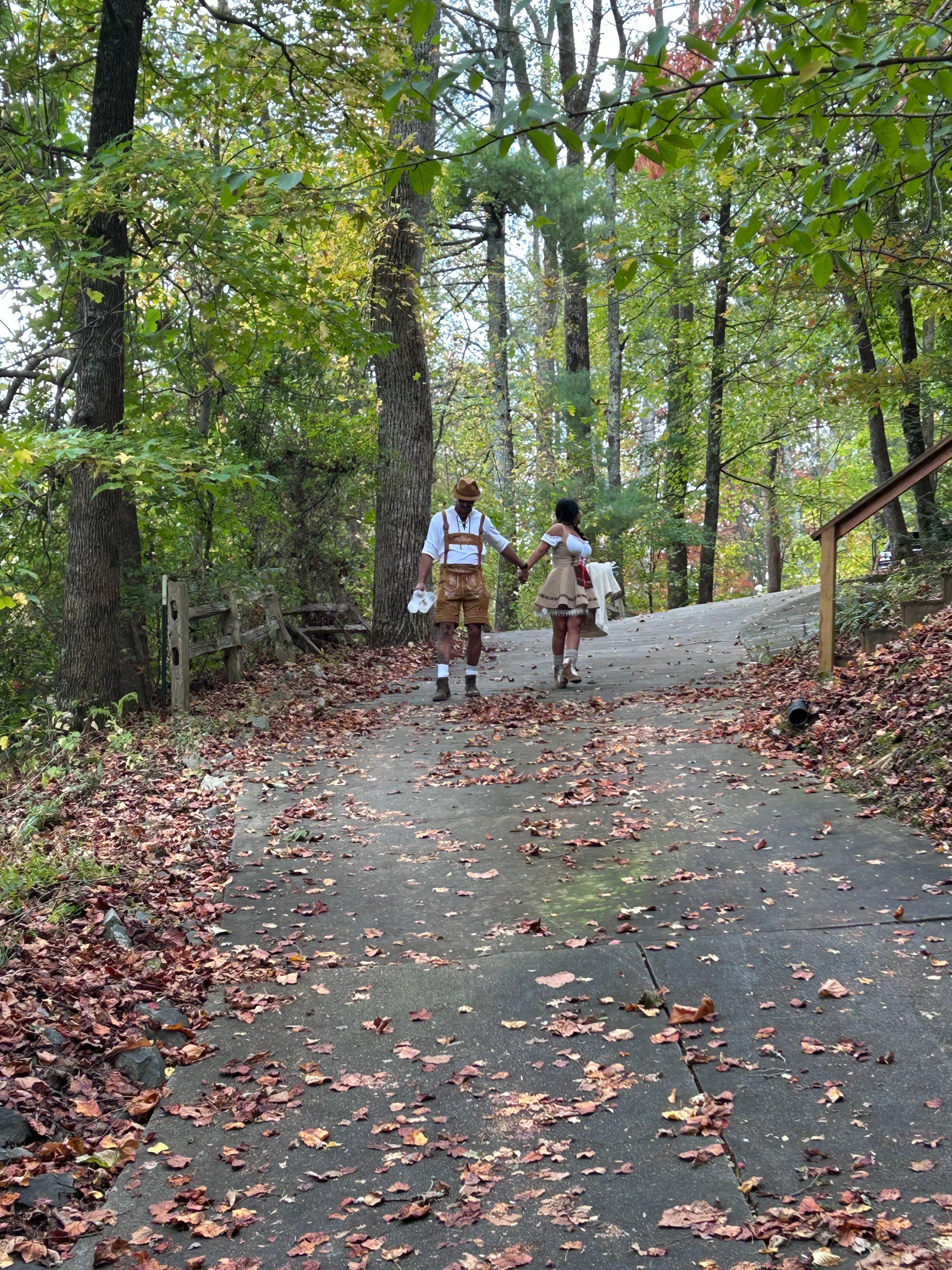 The driveway up and down... 